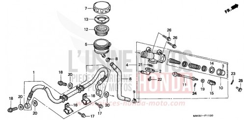 HAUPTBREMSE, HINTEN ZYLINDER CB750F2X de 1999